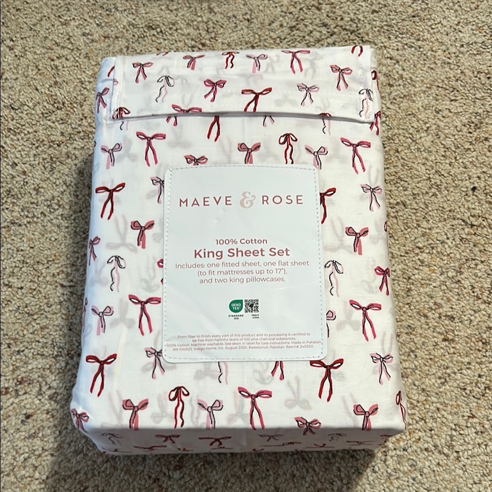 King bow sheet set
